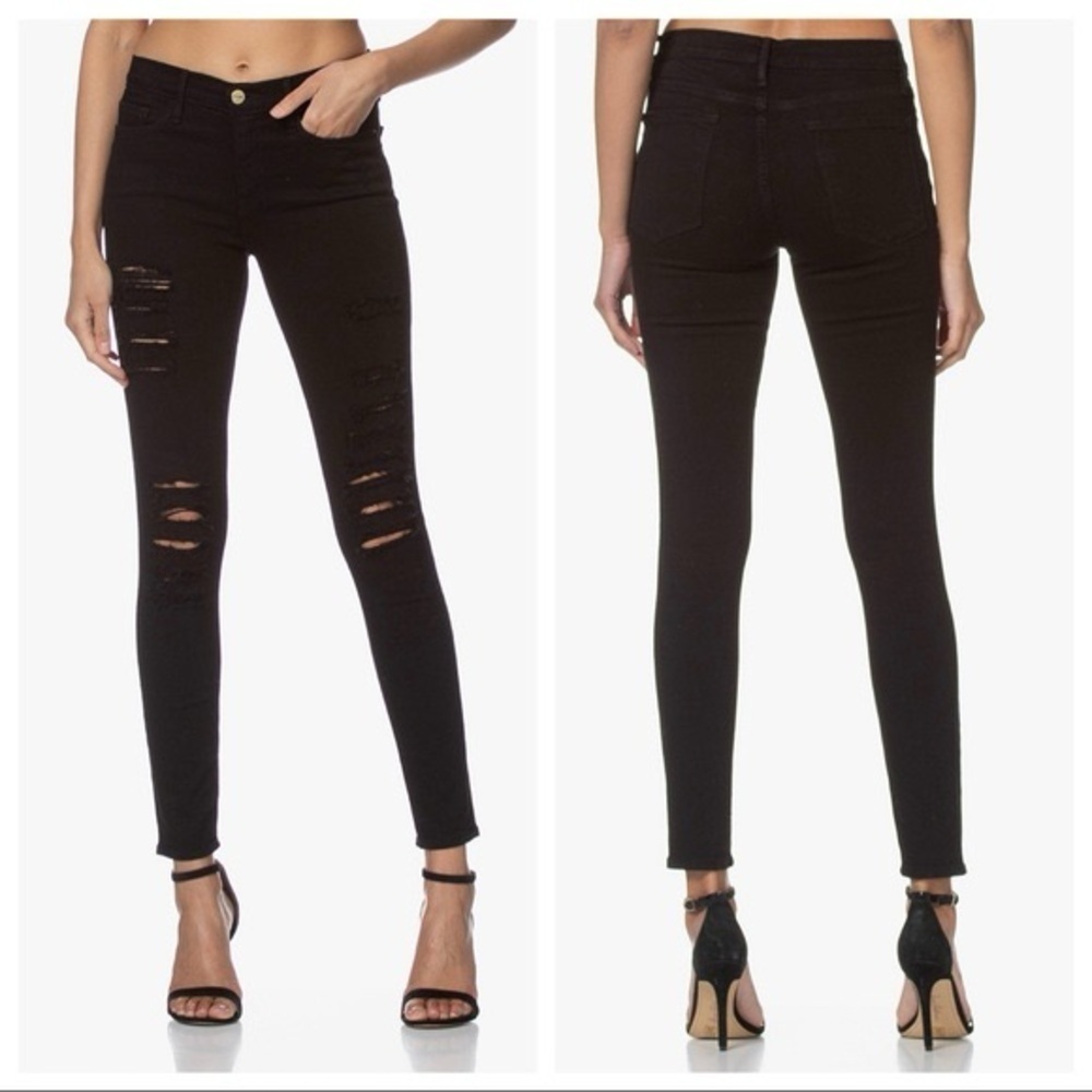 Frame Le Skinny de Jeanne film noir grunge goth everyday casual‎ alternative 25